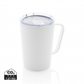 RCS Recycled stainless steel modern vacuum mug with lid, white