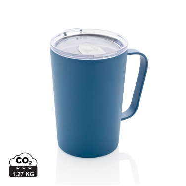 Logo trade promotional items picture of: RCS Recycled stainless steel modern vacuum mug with lid