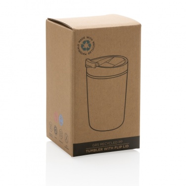 Logotrade promotional giveaway picture of: GRS Recycled PP tumbler with flip lid