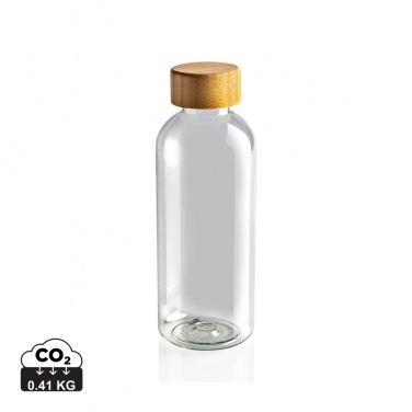 Logo trade advertising products picture of: RCS RPET bottle with bamboo lid