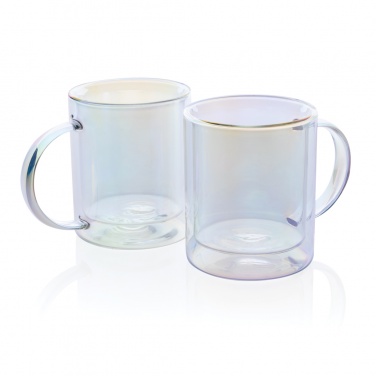 Logotrade advertising products photo of: Deluxe double wall electroplated glass mug