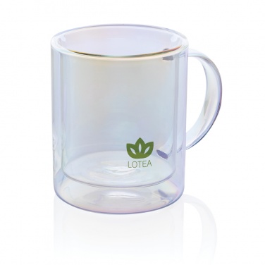 Logotrade promotional item picture of: Deluxe double wall electroplated glass mug