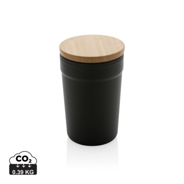 Logo trade corporate gifts image of: GRS certified recycled PP mug with bamboo lid