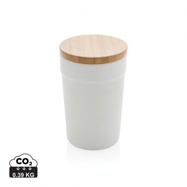 Logo trade promotional items image of: GRS certified recycled PP mug with bamboo lid