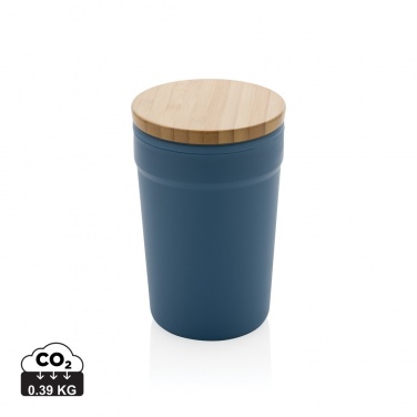 Logo trade promotional items image of: GRS certified recycled PP mug with bamboo lid