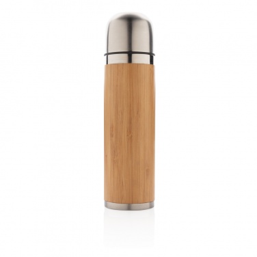 Logotrade promotional gift image of: Bamboo vacuum travel flask