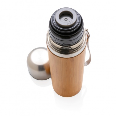 Logo trade promotional item photo of: Bamboo vacuum travel flask