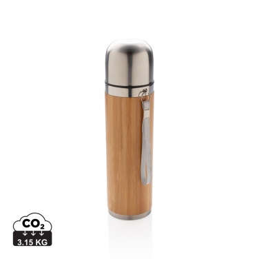 Logo trade corporate gifts picture of: Bamboo vacuum travel flask