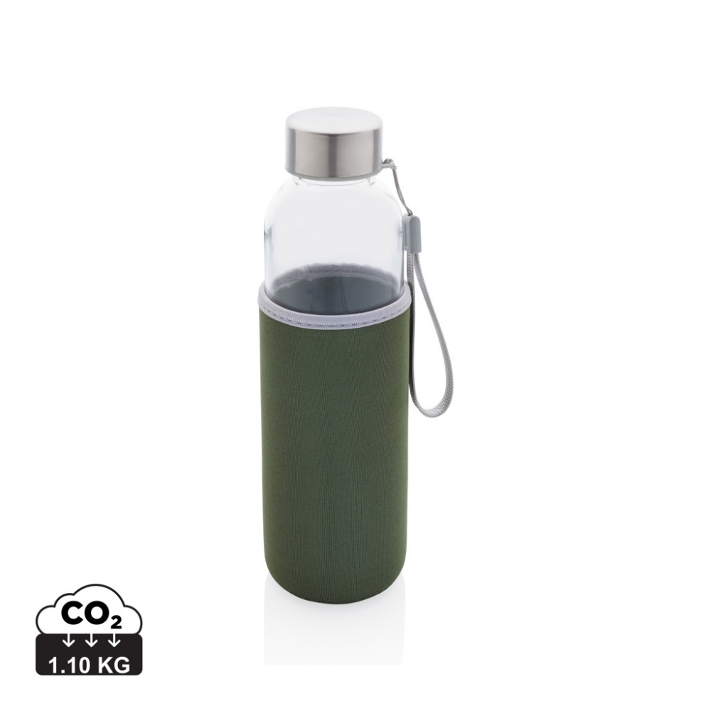 Logo trade promotional items picture of: Glass bottle with neoprene sleeve