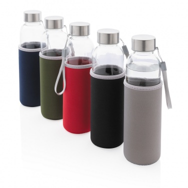 Logo trade corporate gifts picture of: Glass bottle with neoprene sleeve