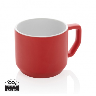 Logo trade promotional giveaways image of: Ceramic modern mug 350ml