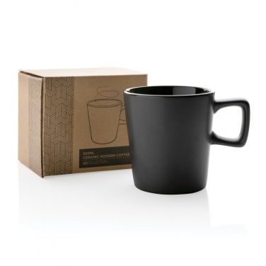 Logo trade promotional giveaways picture of: Ceramic modern coffee mug 300ml