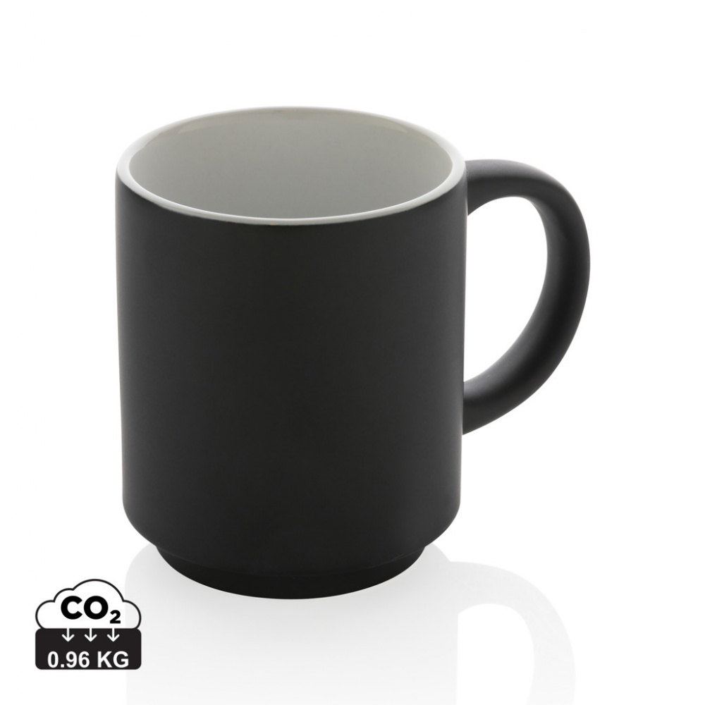 Logo trade advertising products image of: Ceramic stackable mug 180ml