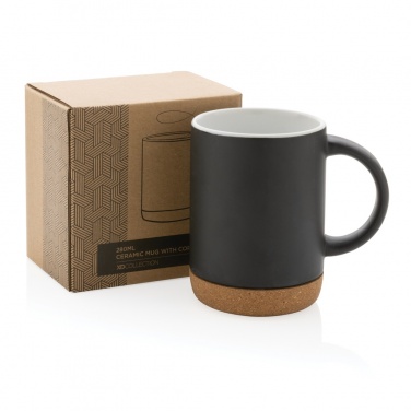 Logotrade advertising product picture of: Ceramic mug with cork base 280ml