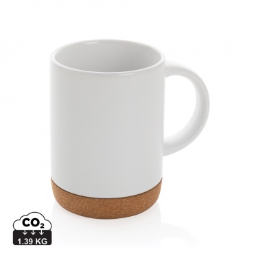 Logo trade advertising products image of: Ceramic mug with cork base 280ml