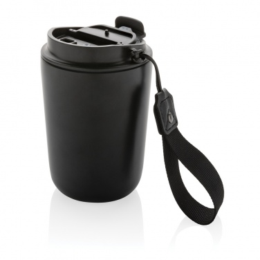 Logotrade corporate gift image of: Cuppa RCS re-steel vacuum tumbler with lanyard