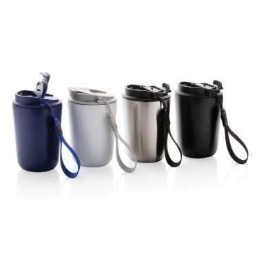 Logo trade promotional giveaways picture of: Cuppa RCS re-steel vacuum tumbler with lanyard