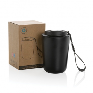 Logo trade business gift photo of: Cuppa RCS re-steel vacuum tumbler with lanyard