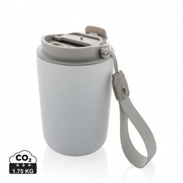 Logotrade business gift image of: Cuppa RCS re-steel vacuum tumbler with lanyard