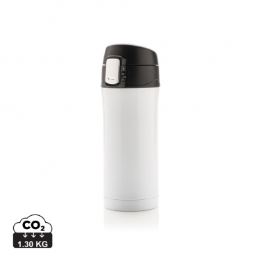 Logo trade promotional merchandise image of: RCS Recycled stainless steel easy lock vacuum mug