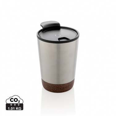 Logo trade corporate gift photo of: GRS RPP stainless steel cork coffee tumbler