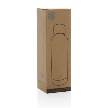 Logotrade promotional product image of: Wood RCS certified recycled stainless steel vacuum bottle