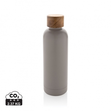 Logotrade promotional giveaways photo of: Wood RCS certified recycled stainless steel vacuum bottle