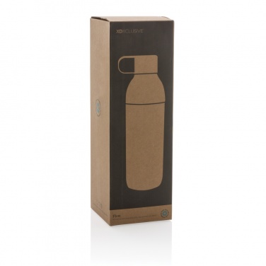 Logo trade promotional merchandise image of: Flow RCS recycled stainless steel vacuum bottle