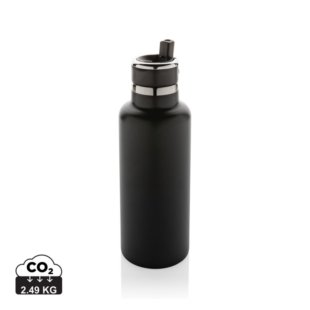 Logo trade promotional merchandise image of: Hydro RCS recycled stainless steel vacuum bottle with spout