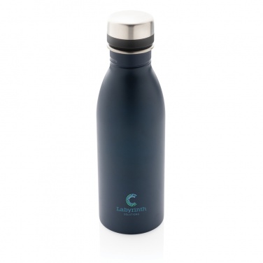 Logo trade promotional merchandise photo of: RCS Recycled stainless steel deluxe water bottle