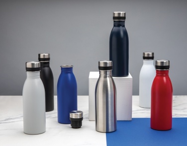 Logo trade promotional merchandise photo of: RCS Recycled stainless steel deluxe water bottle