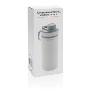 Logo trade promotional item photo of: Vacuum stainless steel bottle with sports lid 550ml