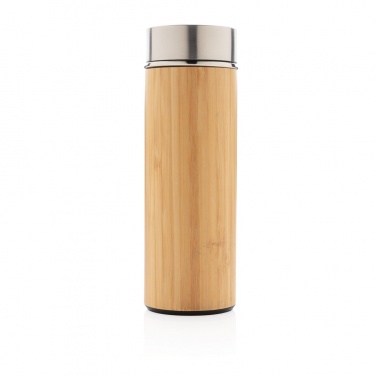 Logo trade corporate gifts picture of: Leak proof bamboo vacuum bottle