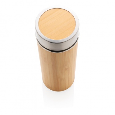 Logotrade corporate gift picture of: Leak proof bamboo vacuum bottle