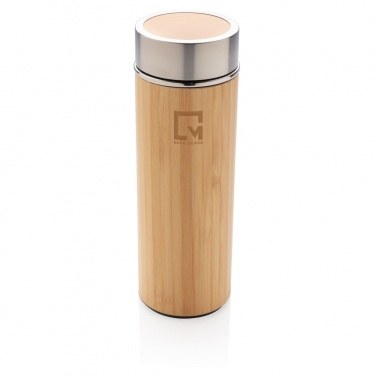 Logo trade corporate gift photo of: Leak proof bamboo vacuum bottle