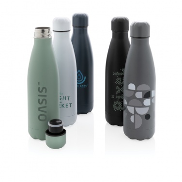 Logo trade promotional items image of: Solid colour vacuum stainless steel bottle 500 ml