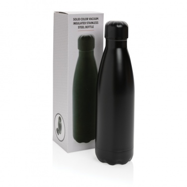 Logo trade promotional merchandise image of: Solid colour vacuum stainless steel bottle 500 ml