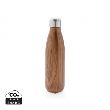 Logo trade promotional gifts picture of: Vacuum insulated stainless steel bottle with wood print