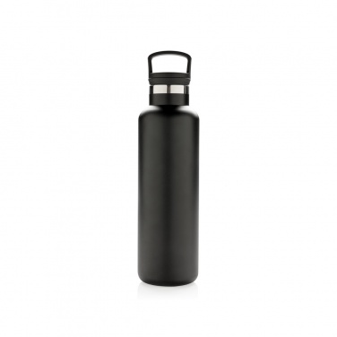 Logo trade advertising products image of: Vacuum insulated leak proof standard mouth bottle