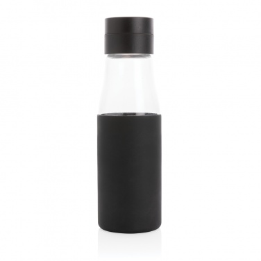 Logotrade promotional giveaway image of: Ukiyo glass hydration tracking bottle with sleeve