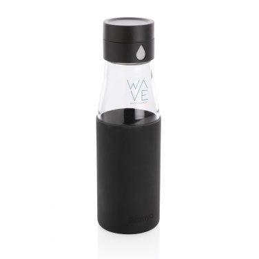 Logotrade promotional gift picture of: Ukiyo glass hydration tracking bottle with sleeve