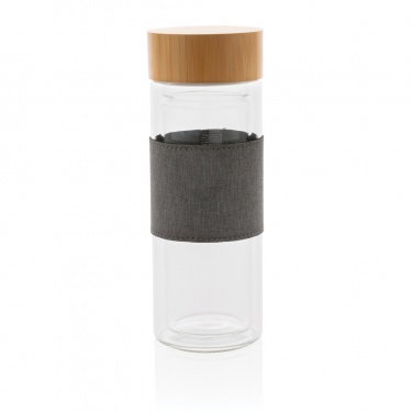 Logo trade promotional giveaways picture of: Impact double wall borosilicate glass bottle