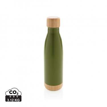 Logotrade promotional merchandise photo of: Vacuum stainless steel bottle with bamboo lid and bottom