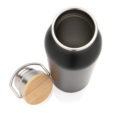 Logotrade promotional products photo of: Modern stainless steel bottle with bamboo lid