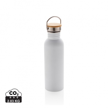 Logotrade promotional merchandise photo of: Modern stainless steel bottle with bamboo lid