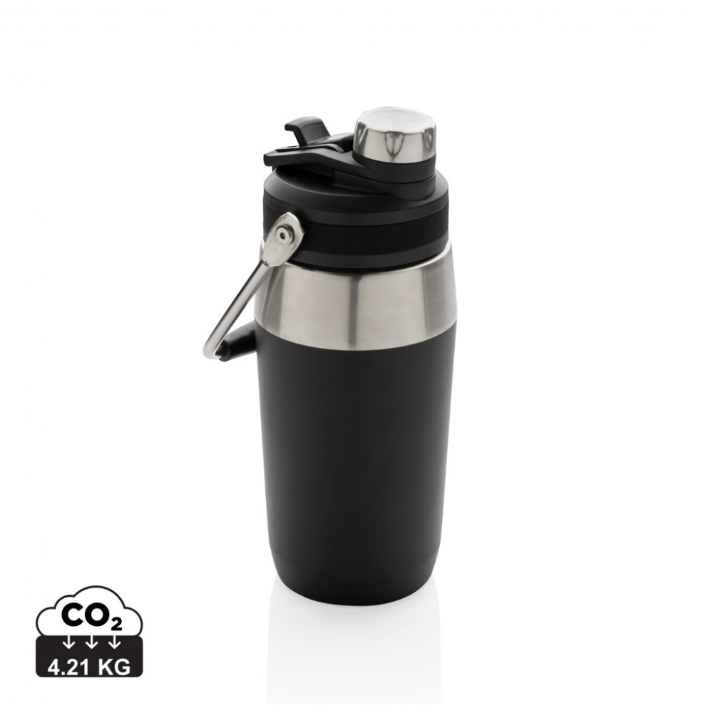 Logo trade promotional merchandise image of: Vacuum stainless steel dual function lid bottle 500ml