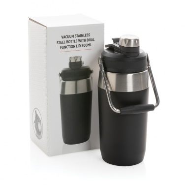 Logotrade corporate gift image of: Vacuum stainless steel dual function lid bottle 500ml