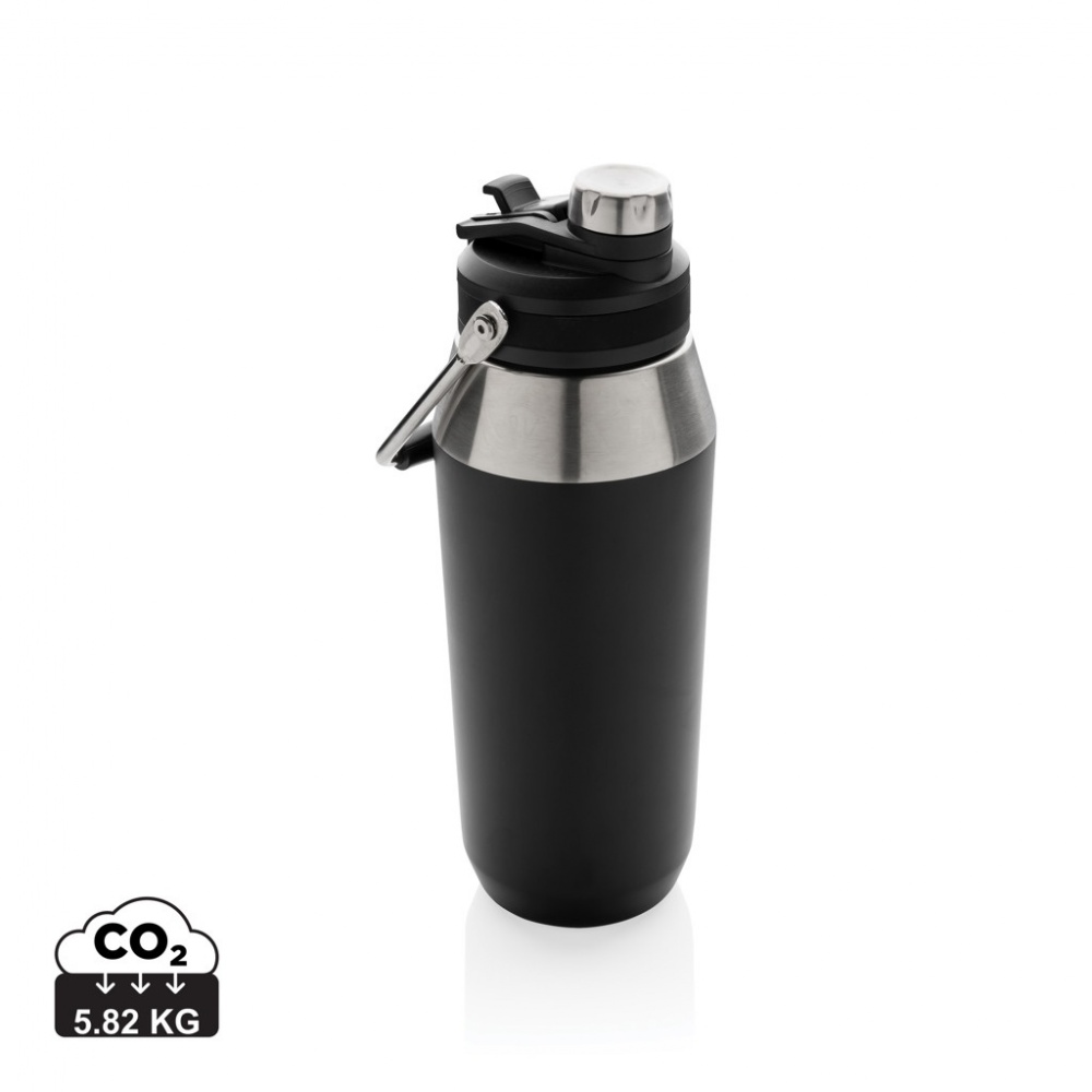 Logo trade promotional merchandise photo of: Vacuum stainless steel dual function lid bottle 1L