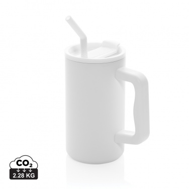 Logo trade business gift photo of: Cube RCS certified recycled steel mug 800ml