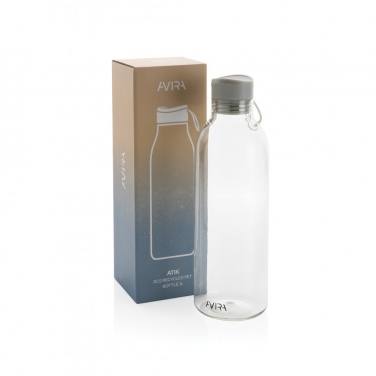 Logo trade promotional merchandise image of: Avira Atik RCS Recycled PET bottle 1L